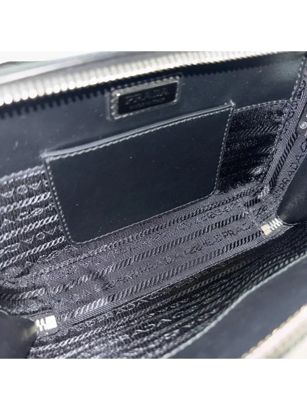 Prada IC Saffiano Leather Shoulder Bag Black